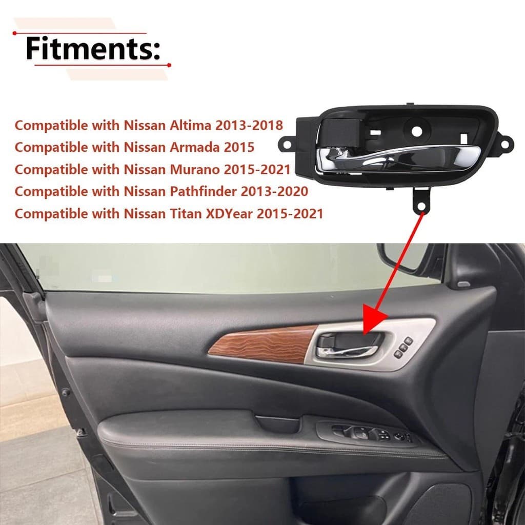 Maçanetas Internas Da Porta Do Carro Esquerda Direita Para Nissan Altima Pathfinder 2013-2018 Lado Esquerdo Motorista 80