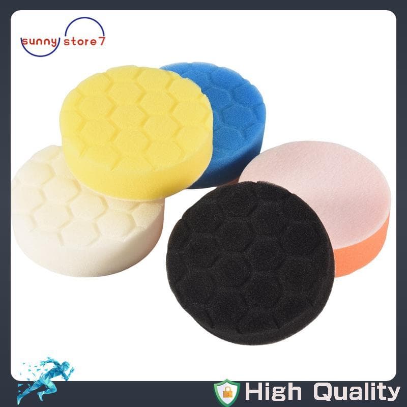 [Best S] 5Pcs 3 Polegada Almofadas De Polimento Kit De Esponja Para Polidor De Buffer De Carro Lixar , Encerar , Polir ,