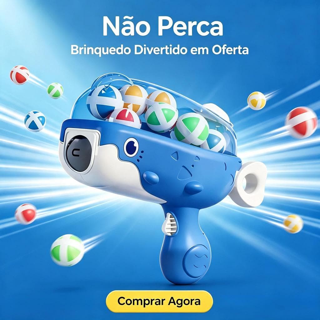 Lançador de Bolas Adesivas Baleia com Alvo Brinquedo Infantil Interativo 2 em 1 Seguro e Educativo Diversão Externa