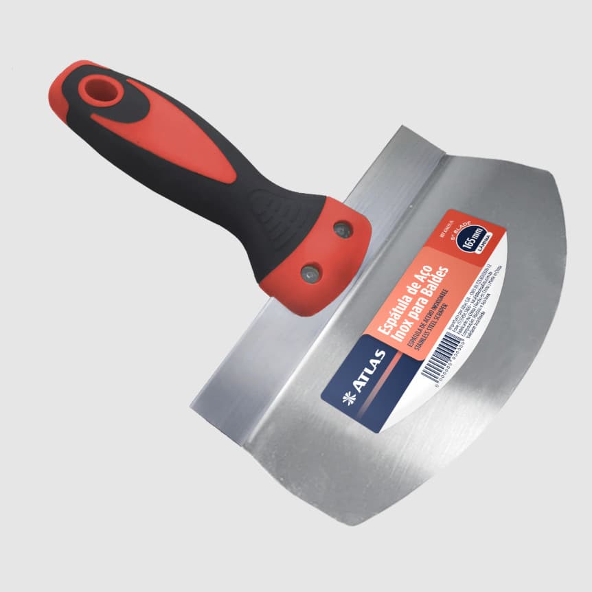 Espátula Profissional Para Baldes Aço Inox 6” para Baldes Construção, Massa e Rejunte