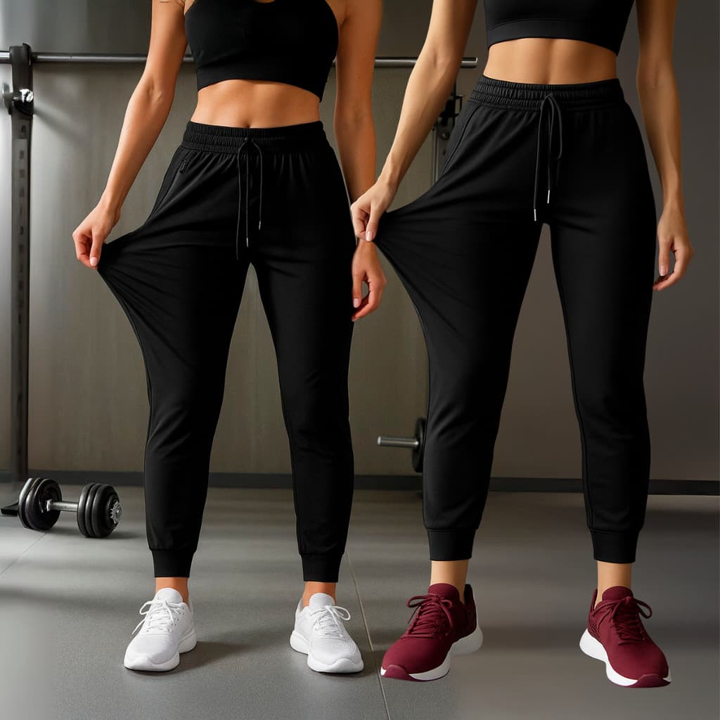 Kit 2 Calça Feminina Com Elastano Esportiva Fitness Slim Fit