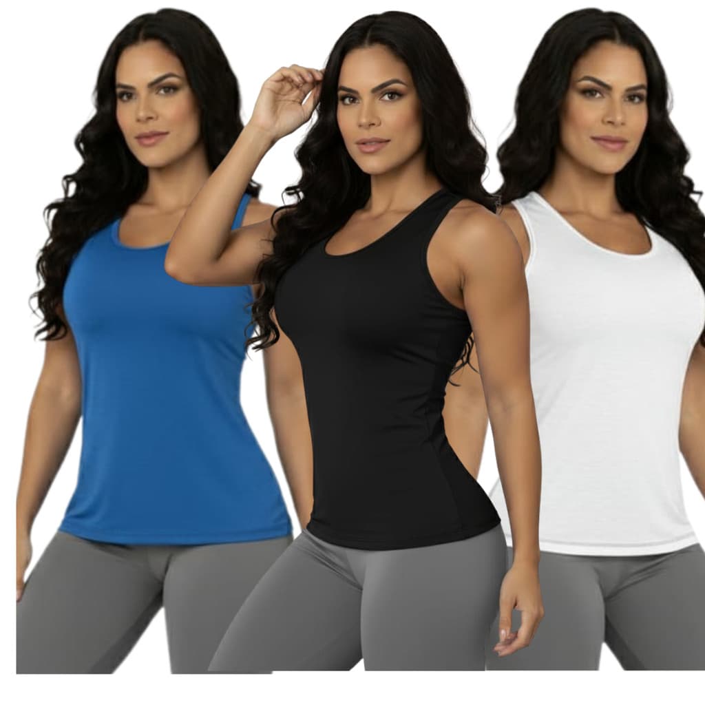 Regata Feminina Dry Fit Academia Treino  Esportivo Fitness