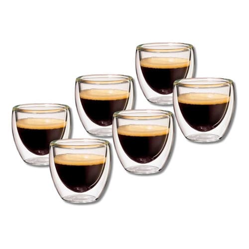 Kit De 6 Copos Parede Dupla Café Expresso 80ml - Allmix