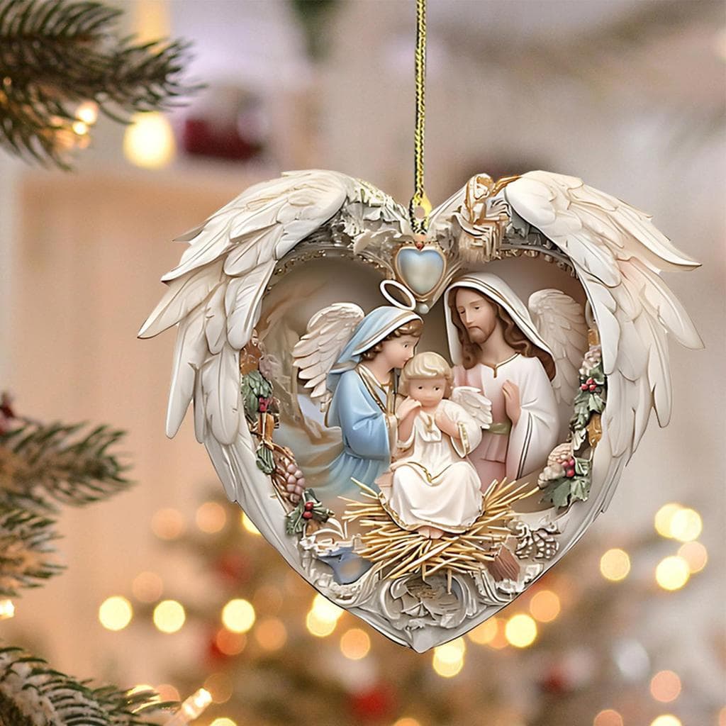 Enfeites De Presépio Para Árvore De Natal 2D Acrílico Religioso Pendurado Decoração fuanbbr