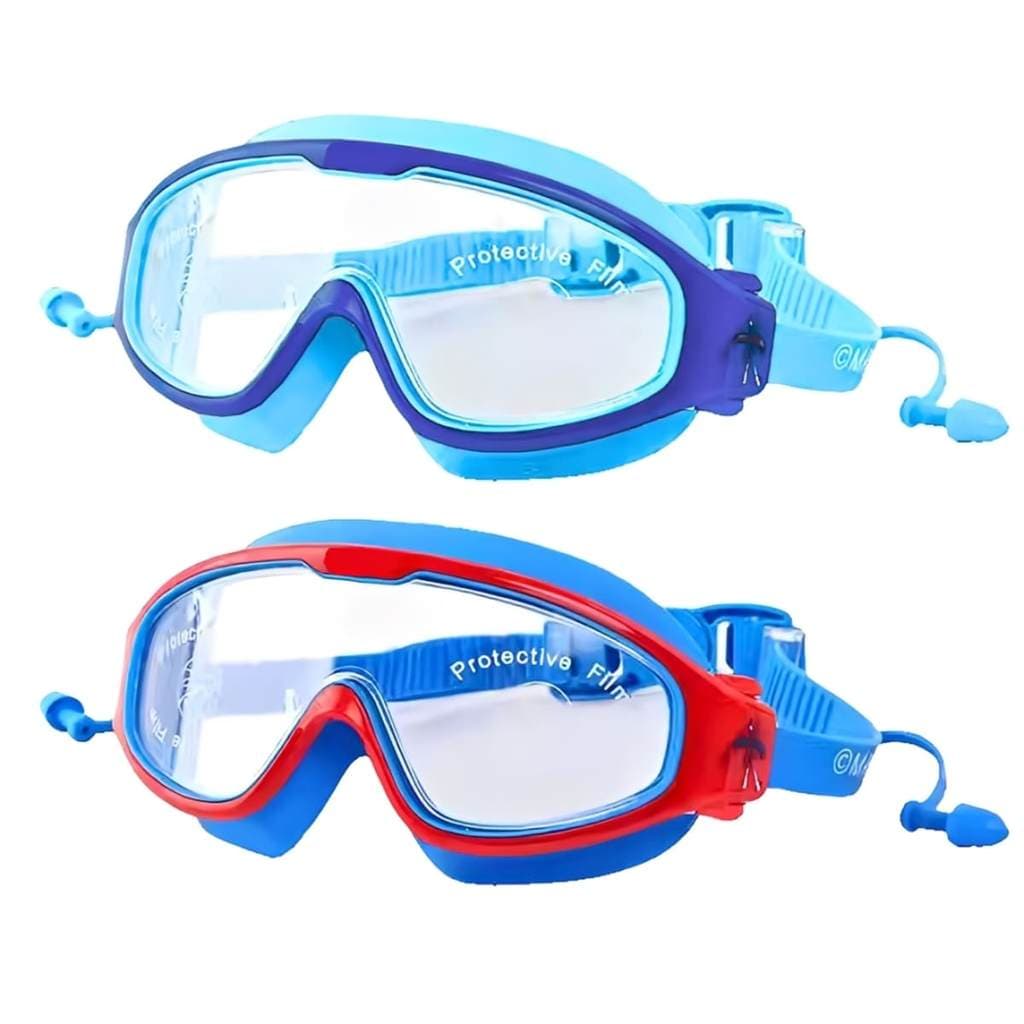 Óculos De Natação UV Infantil Protetor Auricular Menino