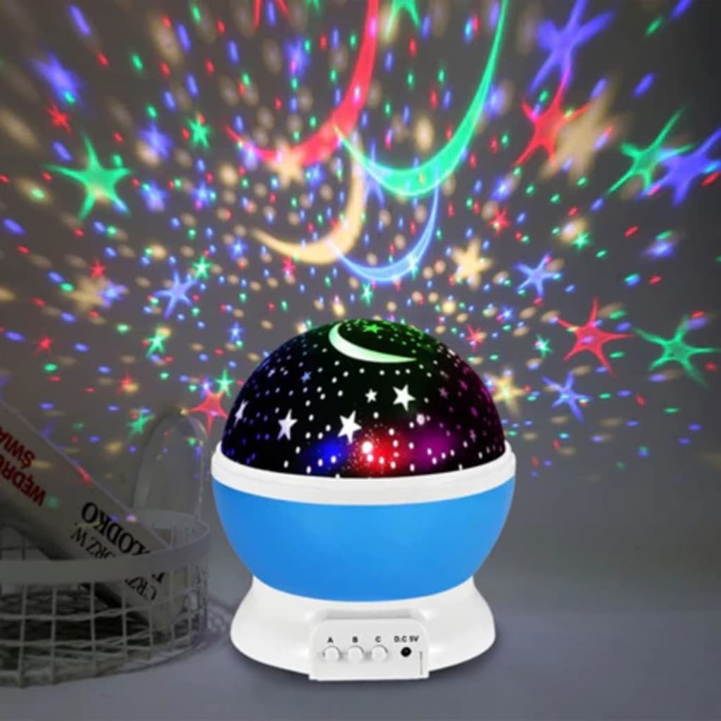 Projetor Abajur Infantil Estrelado lua Estrela 360º Galaxy Star Master Projetor De Estrela Luminária