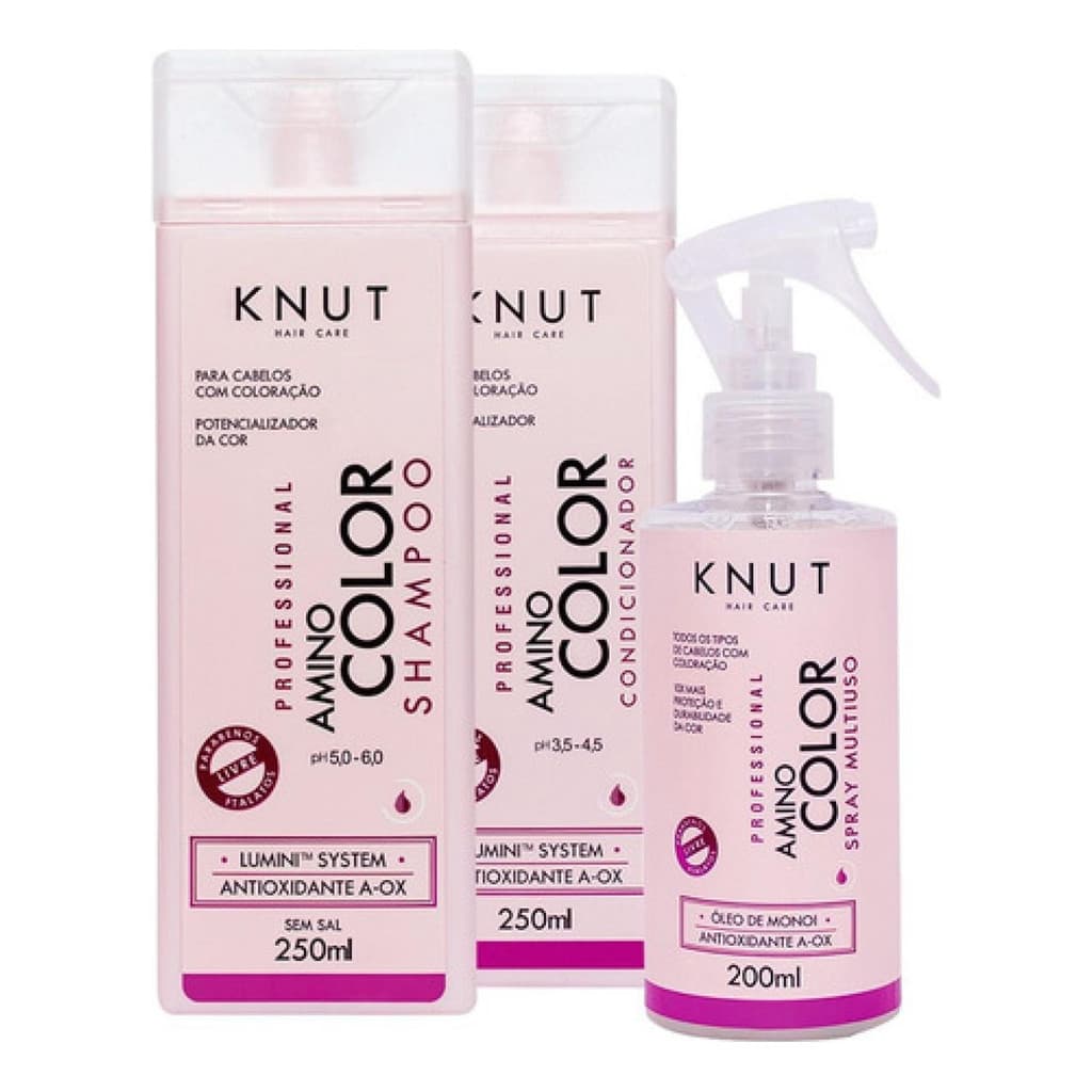 Kit Knut Amino Color Shampoo + Condicionador + Leave-in