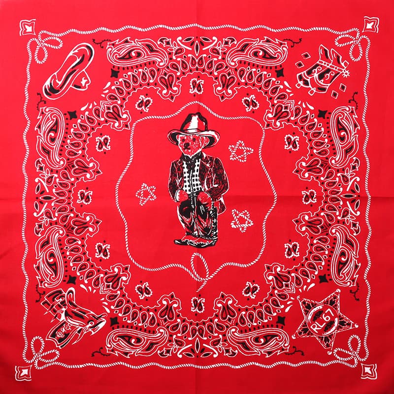 Sr. Urso edição comemorativa algodão Bandana americano algodão pequeno lenço quadrado Paisley lenço cachecol