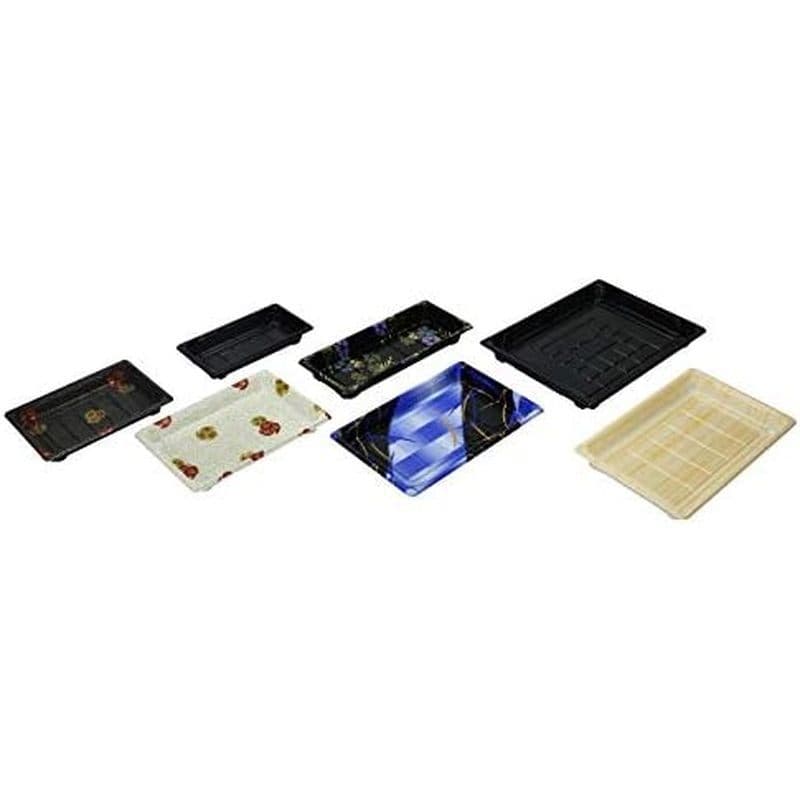 TogoTainer | Recipientes Pretos Resistentes Para Sushi , Bandeja Togo Com Tampa , 50 Conjuntos De Recipiente Retangular