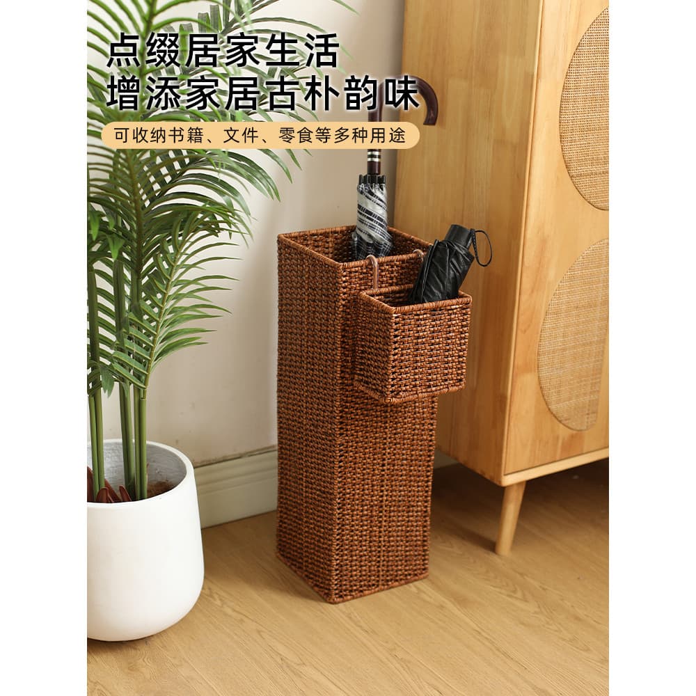 KENS Rattan Porta Doméstica Piso Guarda-chuva Balde Entrada Guarda-chuva Suporte B & B Prateleira de Café