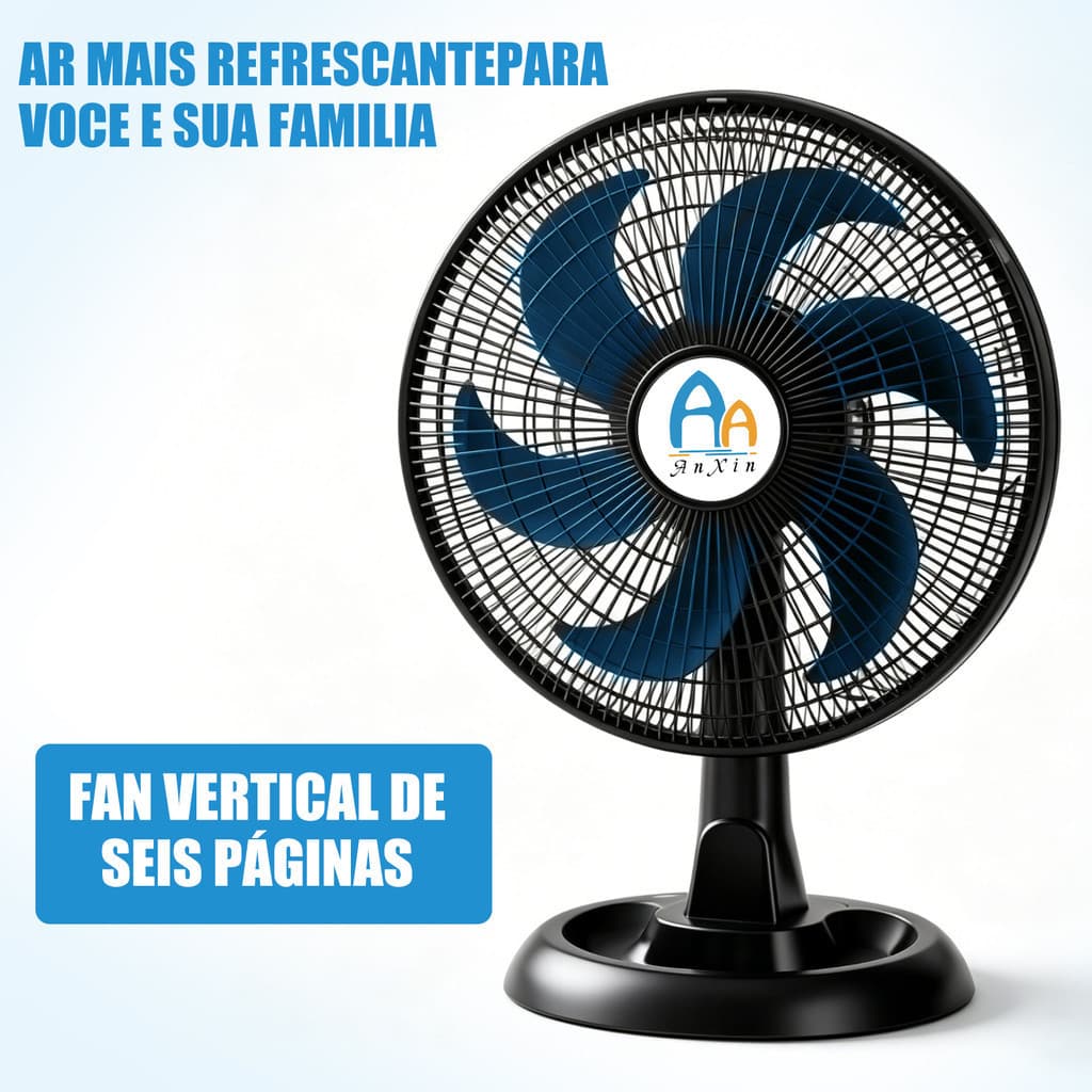 Ventilador de Mesa 6 pás 40cm 110V/220V-Preto