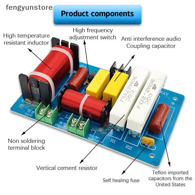 PA-2A 450W 2 Vias Áudio Alto-Falante Divisor De Frequência Tweeter Baixo Crossover Filtro Amplificador Ferramenta De Cin