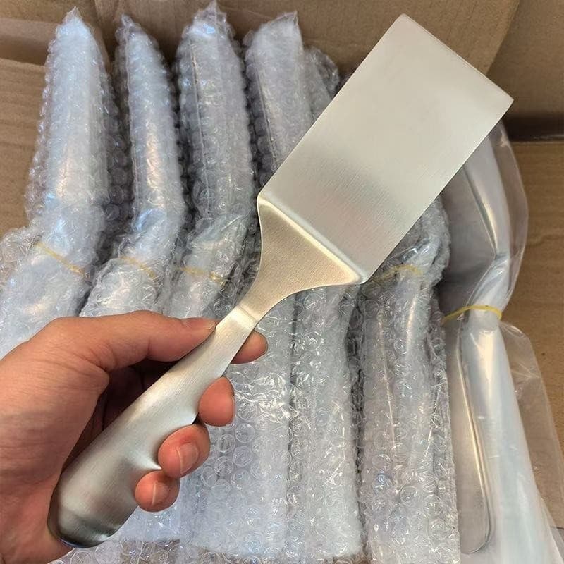 Espátula pequena de aço inoxidável para fritar, espátula plana, espátula para bife, para panquecas, es
