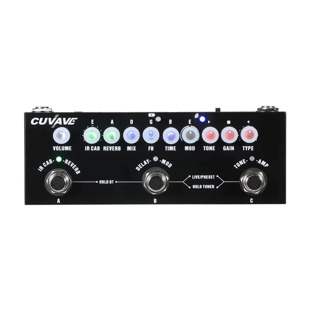 Pedal Digital Portátil Cuvave Cube Baby-Multiefeitos Com Distorção Para Guitarra