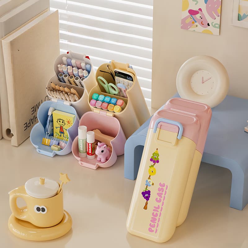 porta canetas fofo organizador de mesa estojo organizador decoração mesa