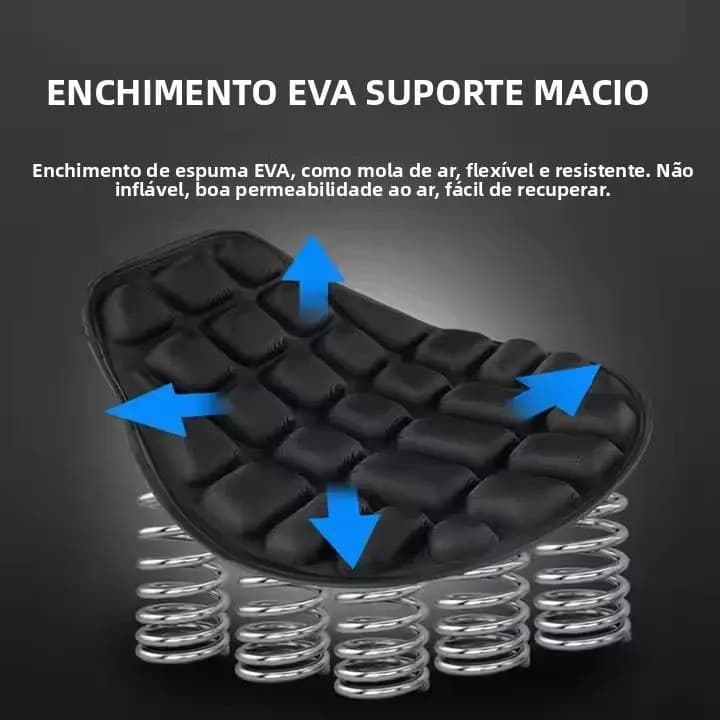 Almofada Ergonômica Assento Motocicleta Massagem Conforto