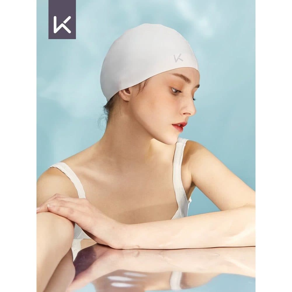 Mantenha a touca de natação de Silicone à prova d'água sem estrangulamento da cabeça Adulto Homens Mulheres Cabelo longo
