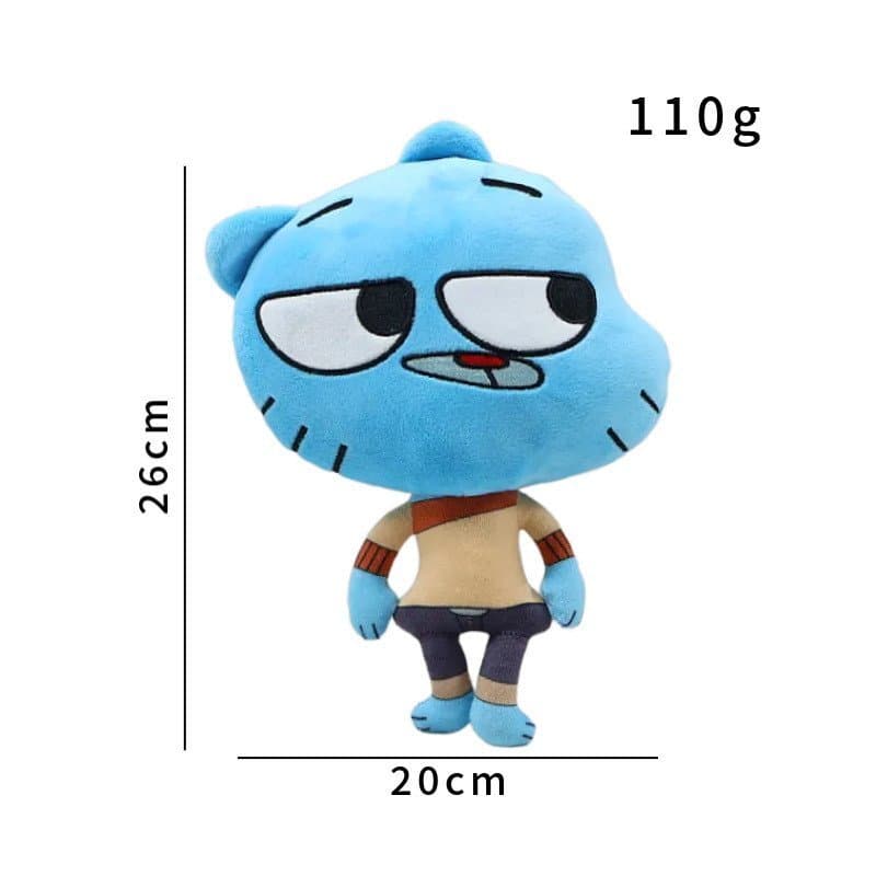 Novo brinquedo de pelúcia do desenho animado World of Gumball, disponível para vendas internacionais.