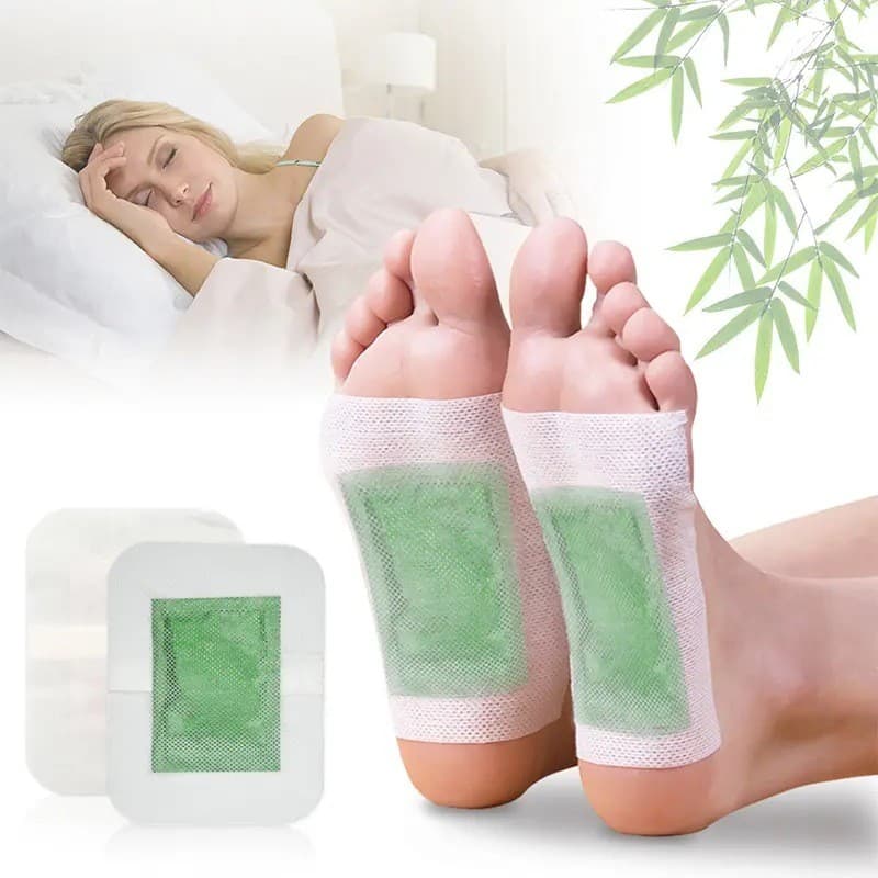Patches de Vinagre de Bambu para Limpeza e Massagem da Sola do Pé, Patch de Acupressão Herbal