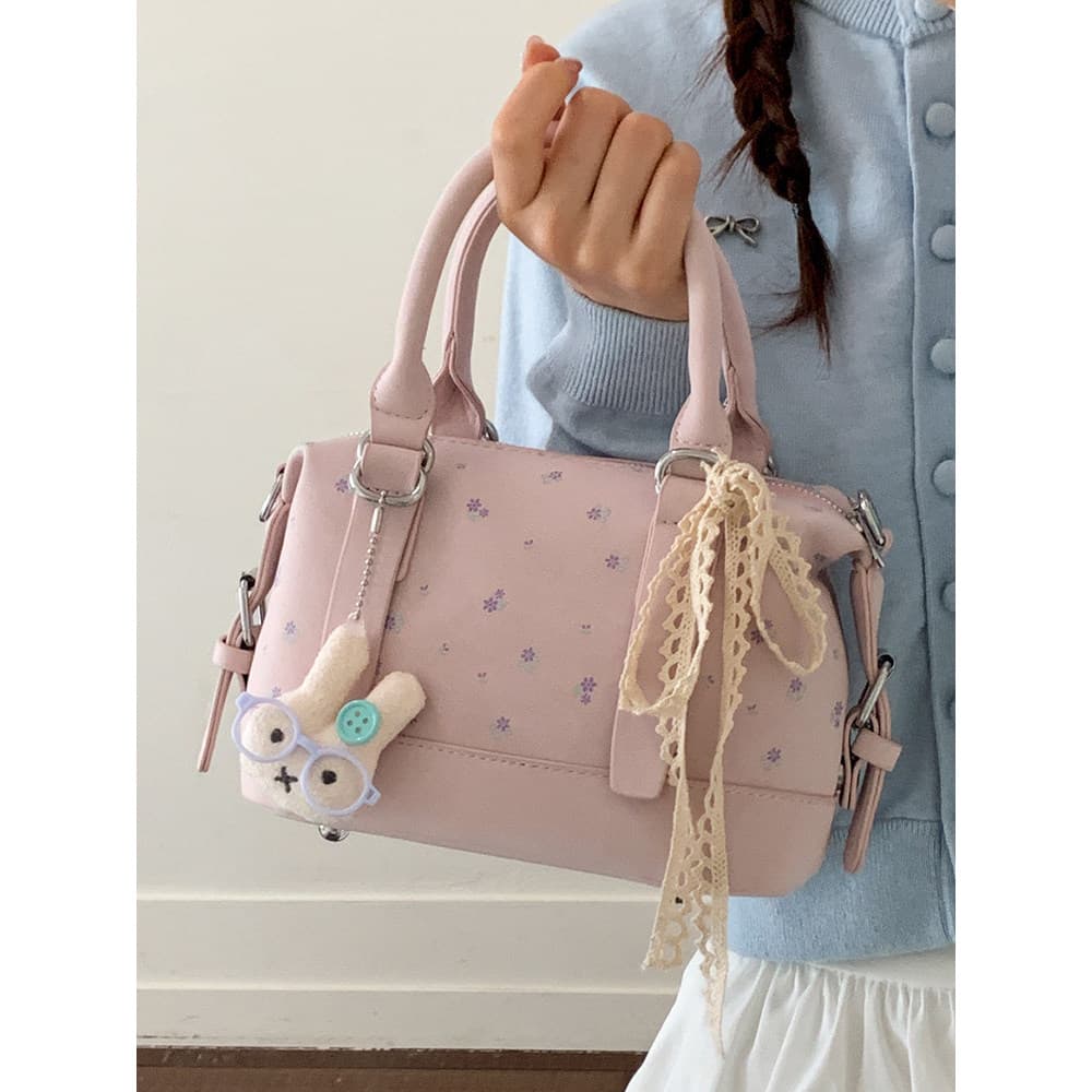 bolsa feminina Bolsa Estilo coreano Floral Boston travesseiro saco feminino 2026 novo estilo doce bolsa diária Commuter