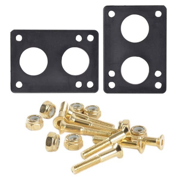 Conjunto de ferragens para unhas com ponte de parafuso para arruela de absorção de choque de skate