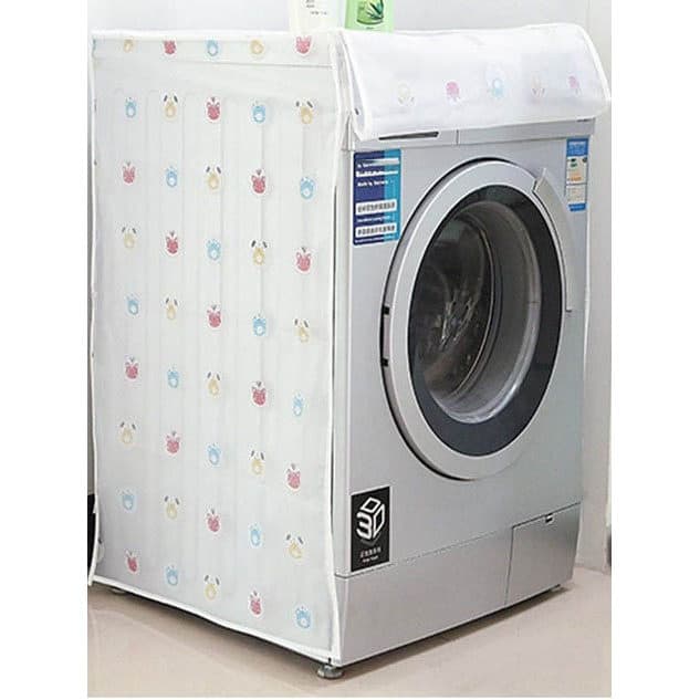 Novo estilo de máquina de lavar roupa capa à prova d'água macacão transparente de plástico capa protetora à prova de umi