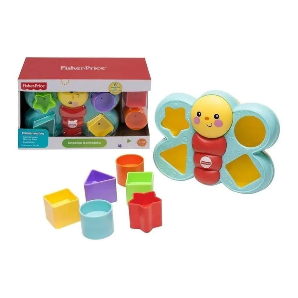 Brinquedos para Bebês Encaixa Borboleta - Fisher Price  PJ