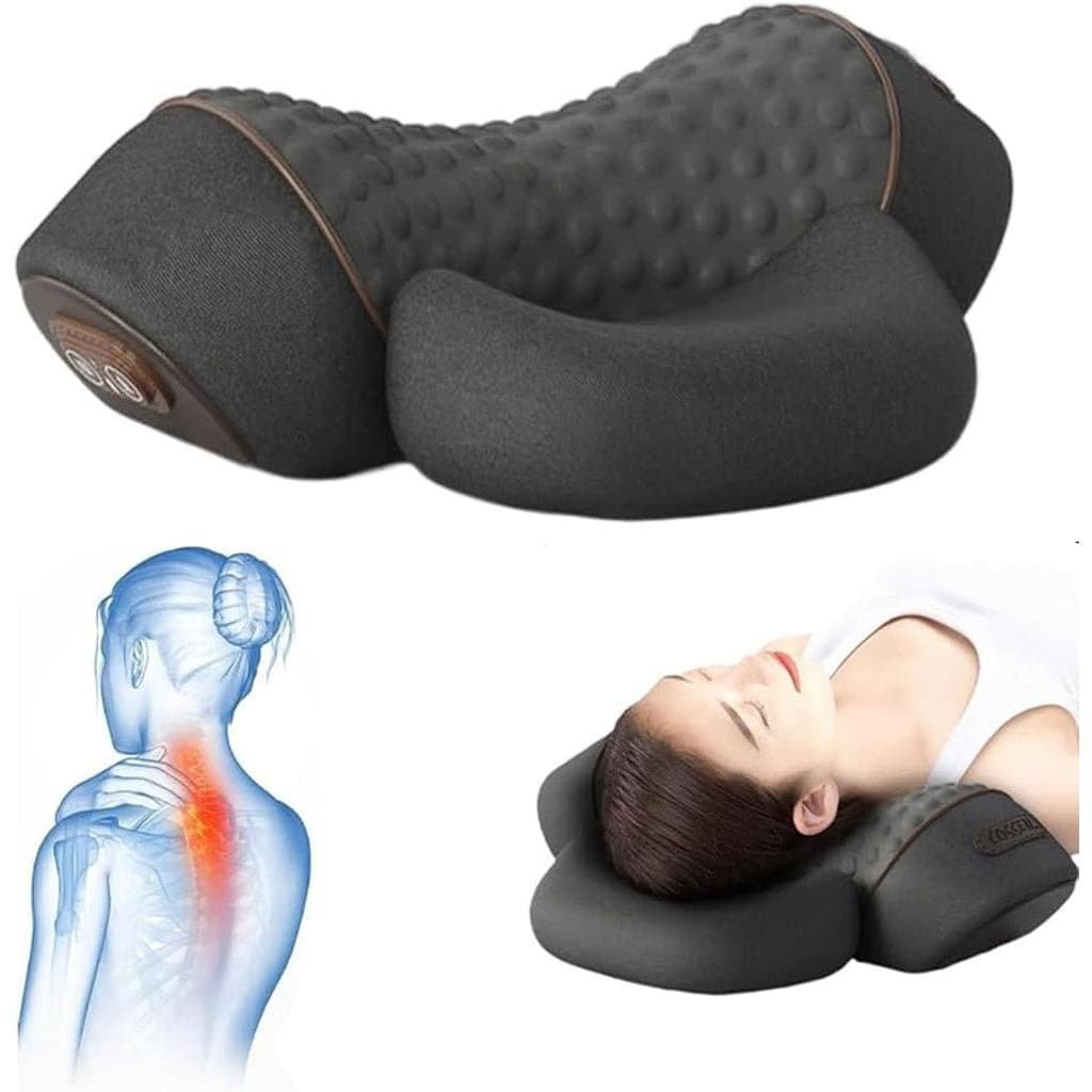 Nova almofada de massagem para pescoço e ombros três em um, almofada de massagem aquecida, almofada de suporte para pesc