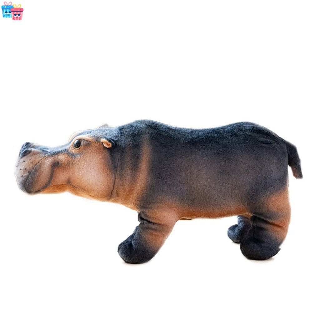 Simulação De Brinquedo De Pelúcia Hipopótamo Realista Pygmy Hippopotamus Boneca Macia Lembrança De Zoológico Reconfortan