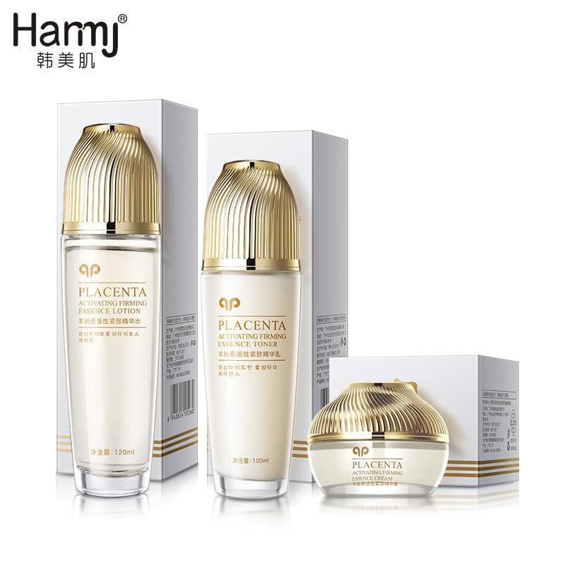 Genuíno coreano beleza pele ovelha Placenta ativo endurecimento essência creme de água conjunto de três peças hidratante