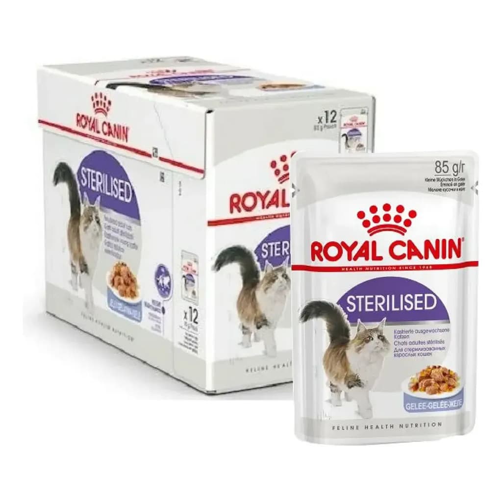 Kit 12 Unidades - Royal Canin Wet Sachê Gato Adulto Castrado -  Jelly 85g