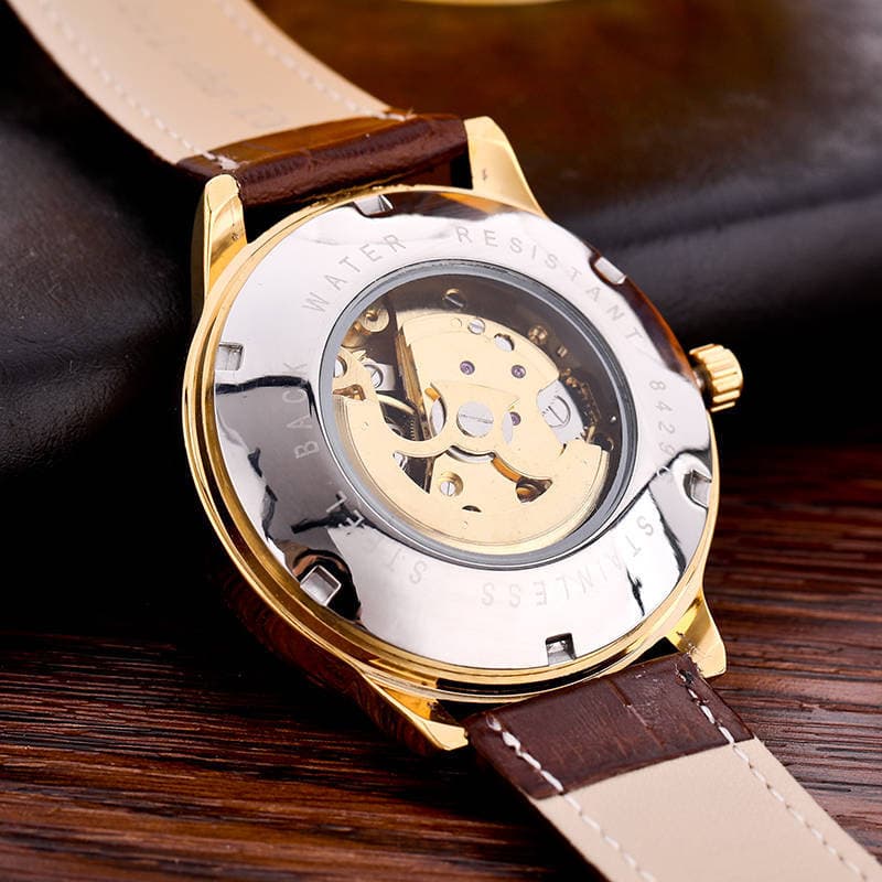 Genuíno autêntico relógio mecânico automático masculino oco turbilhão relógio masculino à prova dwaterproof água moda lu