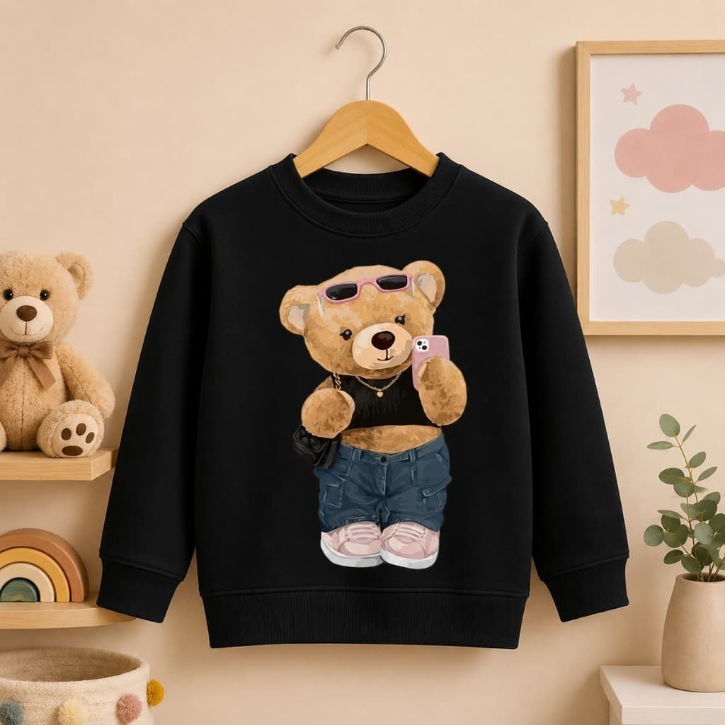 Moletom Feminino Urso Infantil Feminina Estampa Moletom Ursinha Fofa Casaco Urso