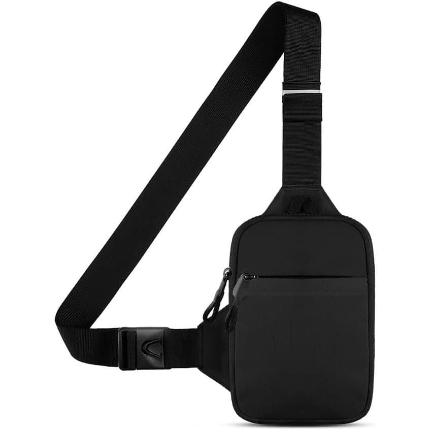 Bolsa Transversal Mini Simptech – Bolsa de Peito Impermeável com Dois Compartimentos – Bolsa de Cintura Leve, Adequada p