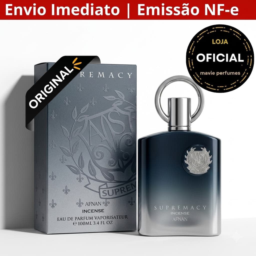 ⚡Frete Grátis Afnan Supremacy Incense Eau de Parfum Masculino 100ml Perfume Árabe Amadeirado Defumado Luxuoso