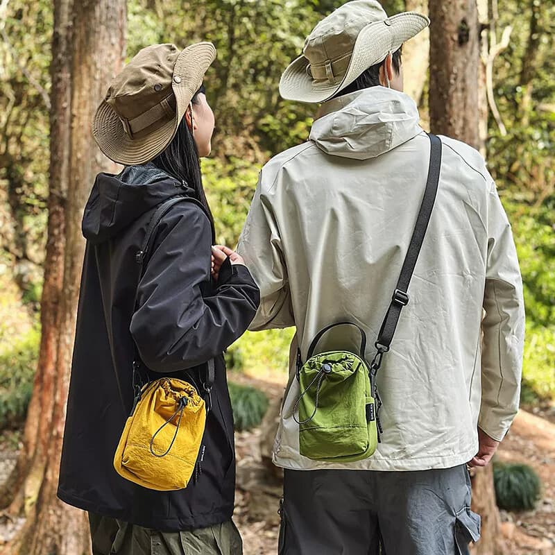 Caminhadas ao ar livre portátil garrafa de água saco leve mensageiro pequeno saco esportes saco do telefone móvel multif