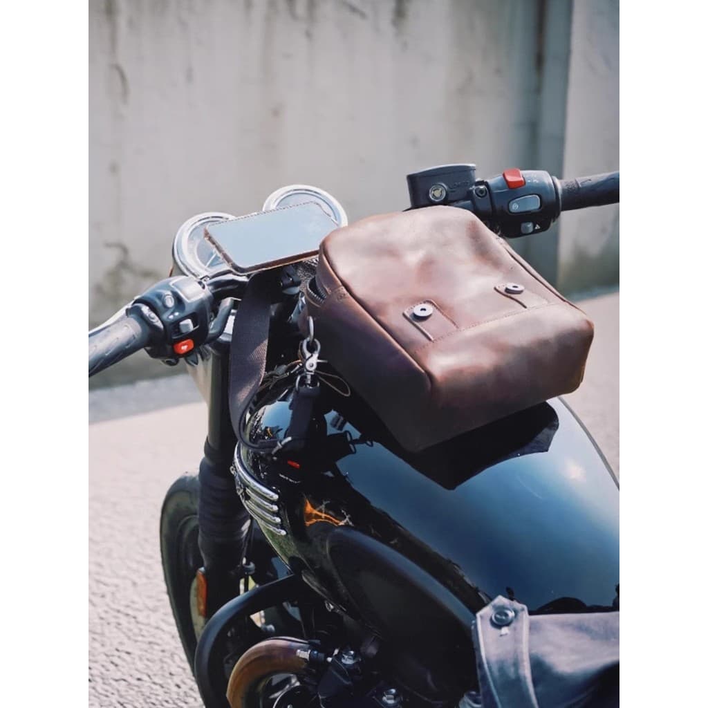 Retro Universal saco do tanque de combustível da motocicleta Triumph BMW couro magnético liberação rápida saco do tanque
