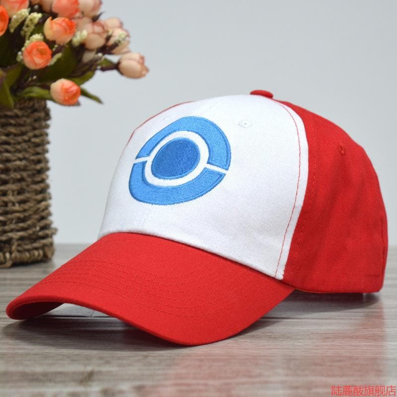 Chapéu de sol primavera verão Xiaozhi mesmo estilo Pokemon bola Pikachu Net chapéu gato professor ajustável