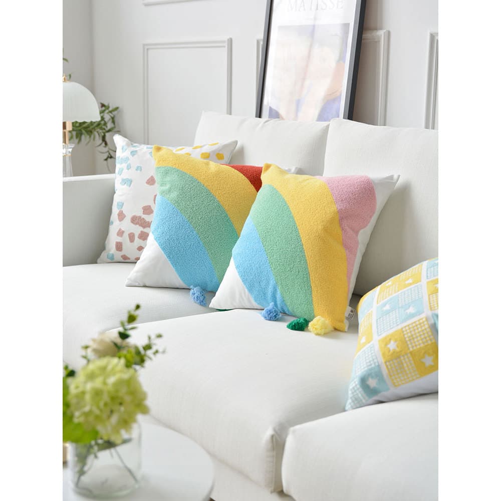 Almofada escritório lombar fronha 45x45 núcleo-livre travesseiro sofá almofada sala de estar bonito estilo coreano