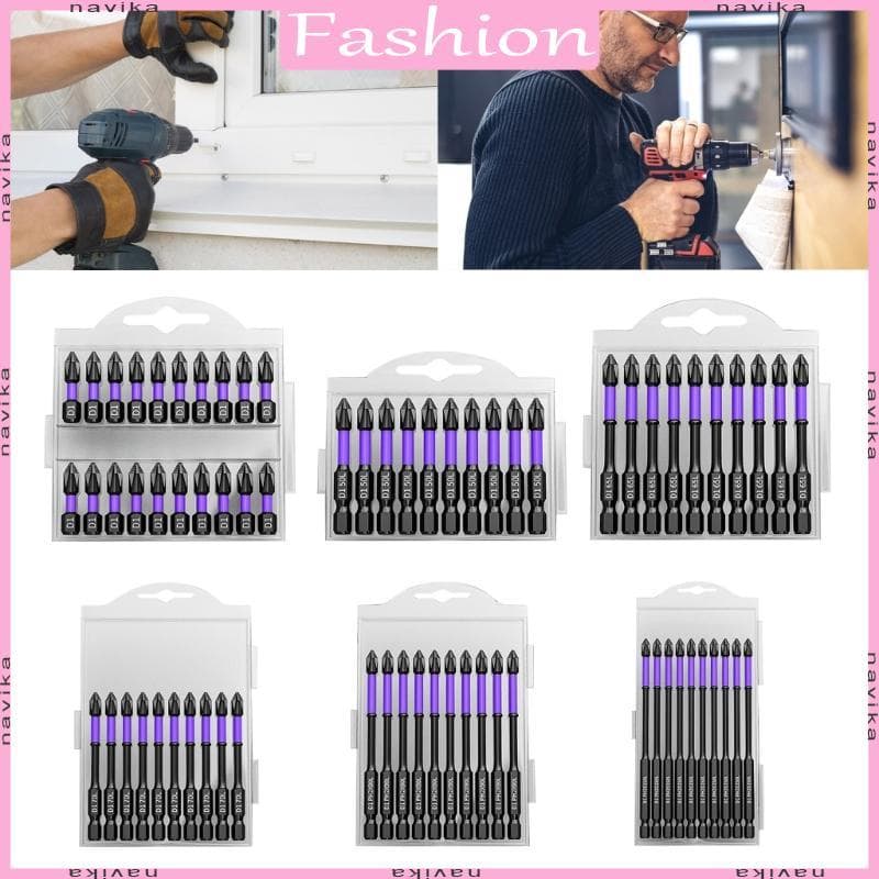 10 20Pcs PH2 Conjunto Chave Fenda Cruzada Cabeça Lote Impacto Broca Para Chaves Elétricas