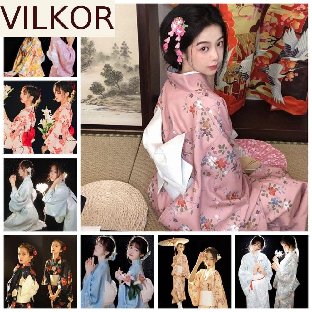 Quimono Japonês Tradicional MAOYE , Vestido Estampado Floral Estilo Sakura Girl , Uniforme Elegância Asiático Novo Desem