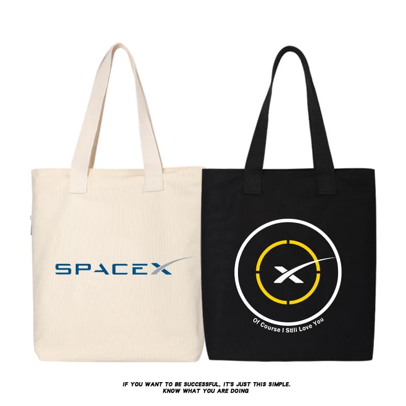 Xiuluo Musk Merchandise Bolsa de lona Bolsa de ombro Bolsa SpaceX Rocket Falcon No. Bolsa escolar 9 Dragon Spaceship