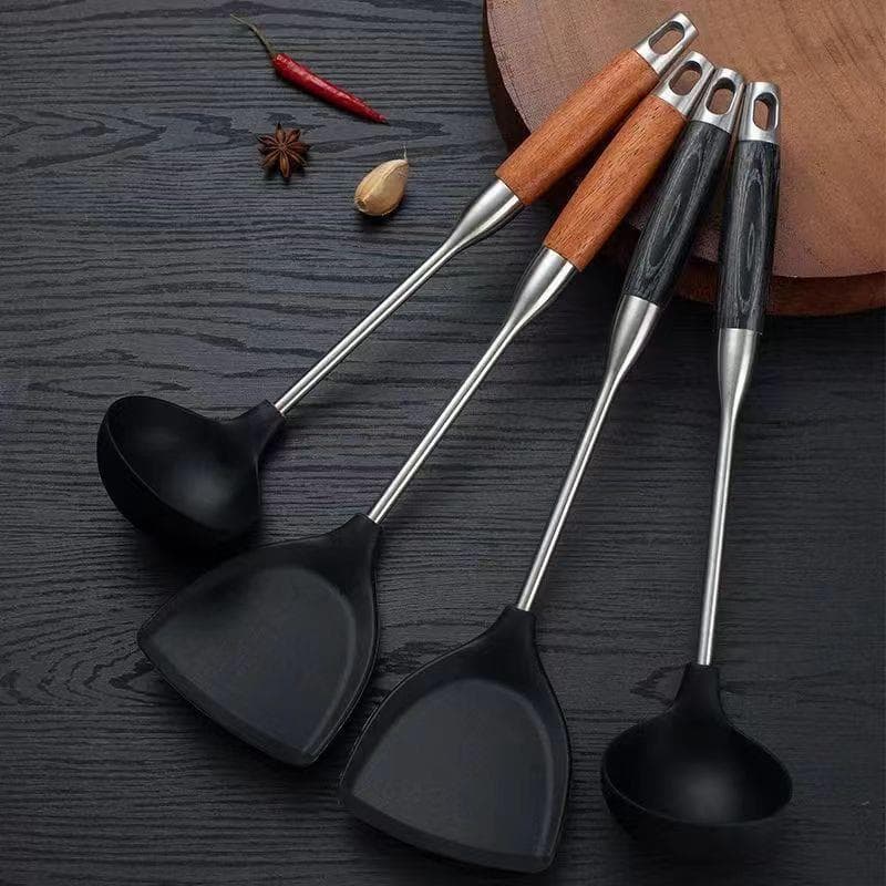 Espátula de Silicone de grau de mamilo, panela antiaderente, espátula especial, colher de sopa, espátula de fritura, coa
