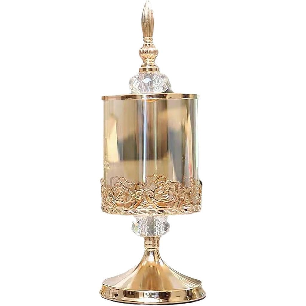 Pote de Cristal para Doces Estilo Europeu, Pote de Armazenamento de Vidro com Tampa, Recipiente para Biscoitos, Açucarei