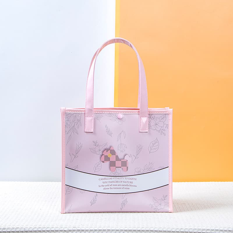 Shangxin rosa pônei dos desenhos animados bonito rosa bolsa feminina grande capacidade à prova dwaterproof água portátil