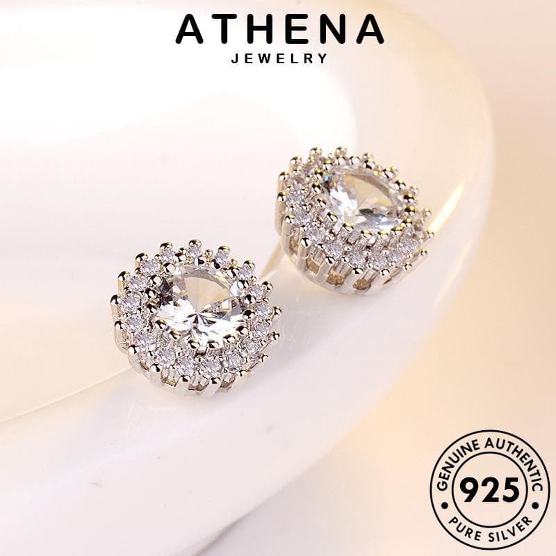 ATHENA JEWELRY Flores De Diamante Brincos Stud Moissanite 925 Prata Original A Mulher E518-BRE