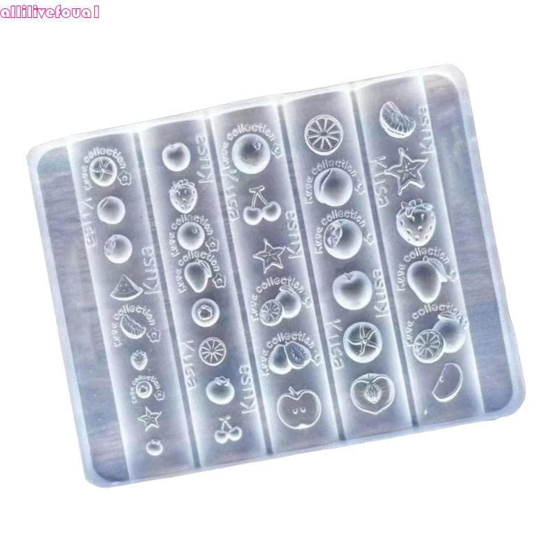 allilivefoua1 Molde Arte Unhas Silicone Forma Fruta Para Design Escultura Ferramenta Artesanato