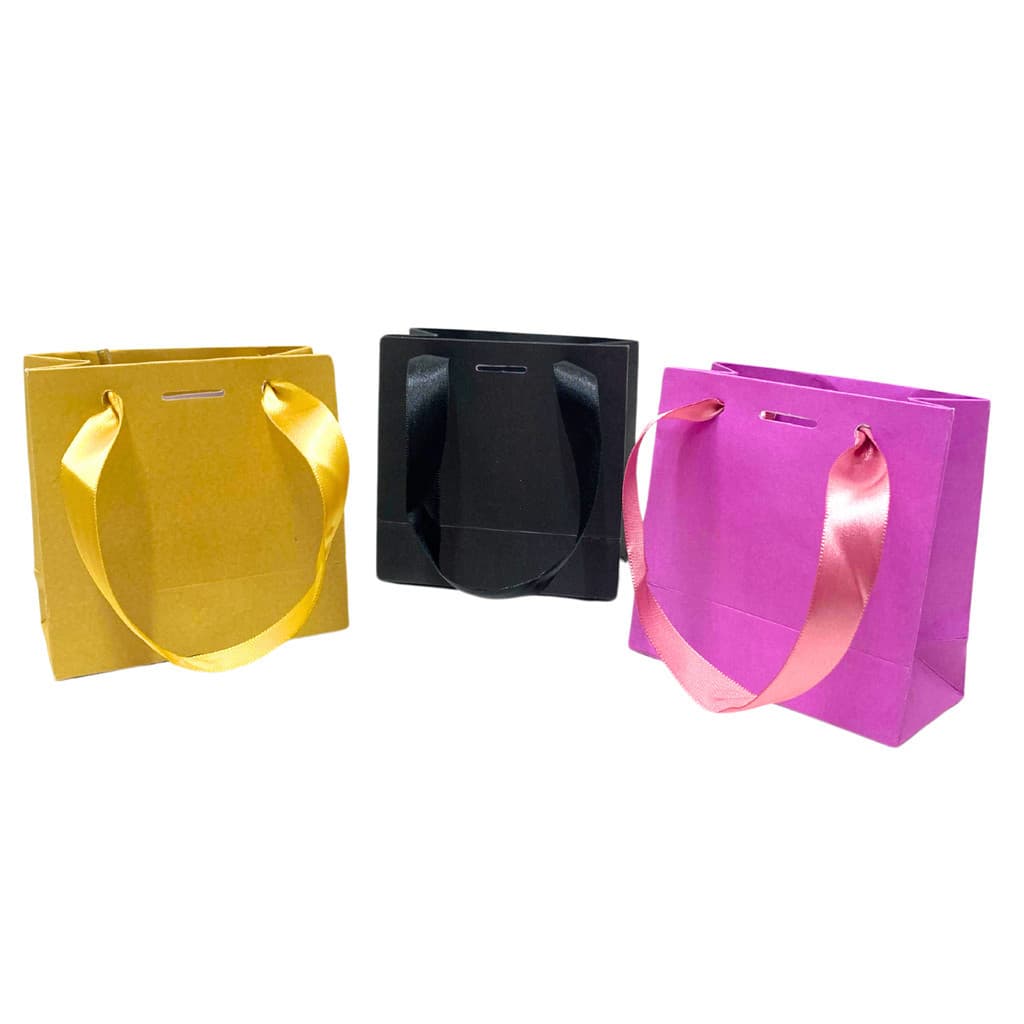 Sacola Offset Mini Presentes Lojas Lembrancinhas 9 x 4,4 x 9 cm - 50 Unidades