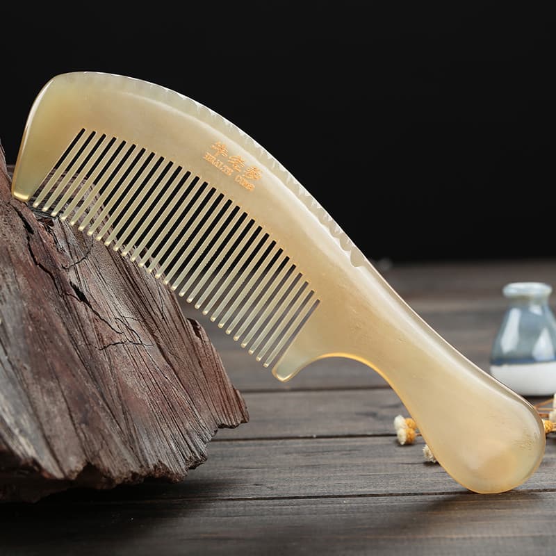 Pente de garra genuíno Natural puro grande cabelo longo pente de massagem doméstica pente de canto feminino letras prese
