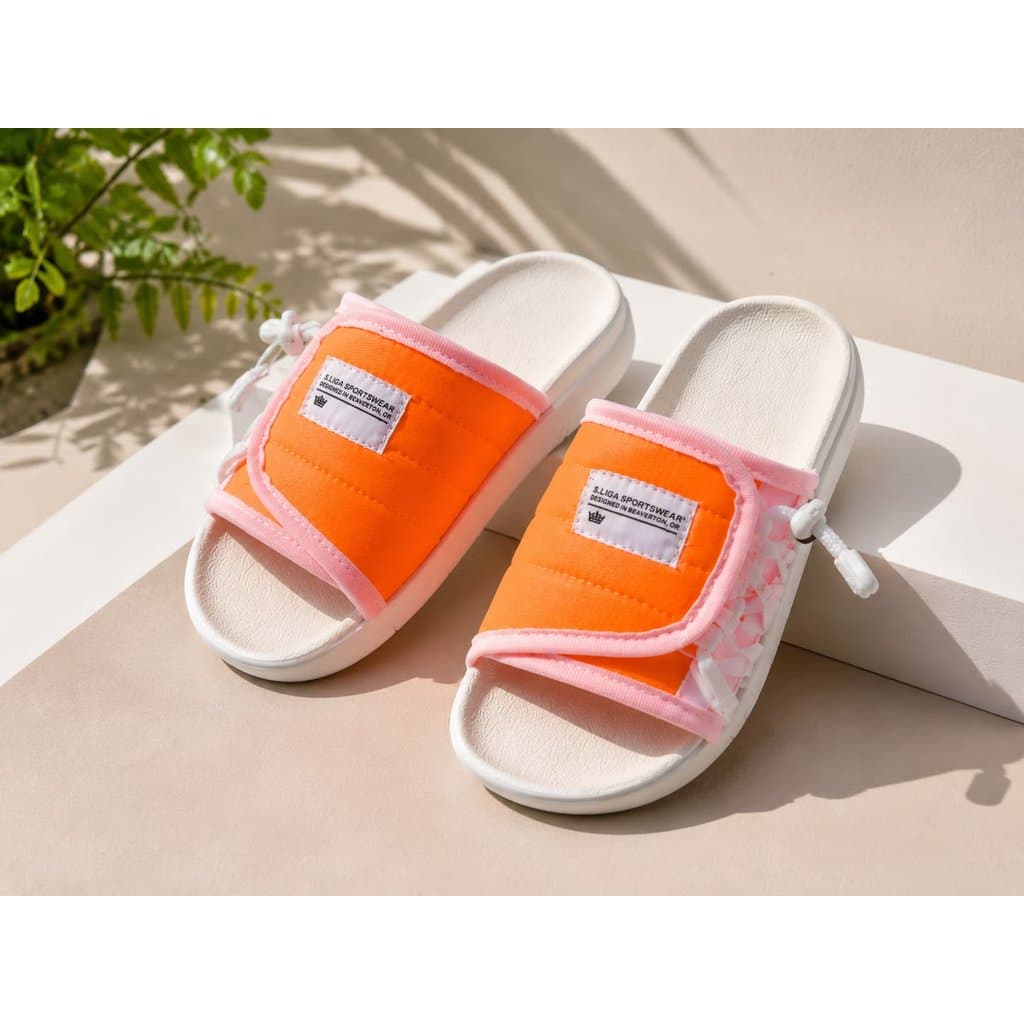 Chinelo Slide Infantil Menina Rosa Asuna Confortável e Seguro Solado Antiderrapante Não Escorrega Ideal Para Brincar